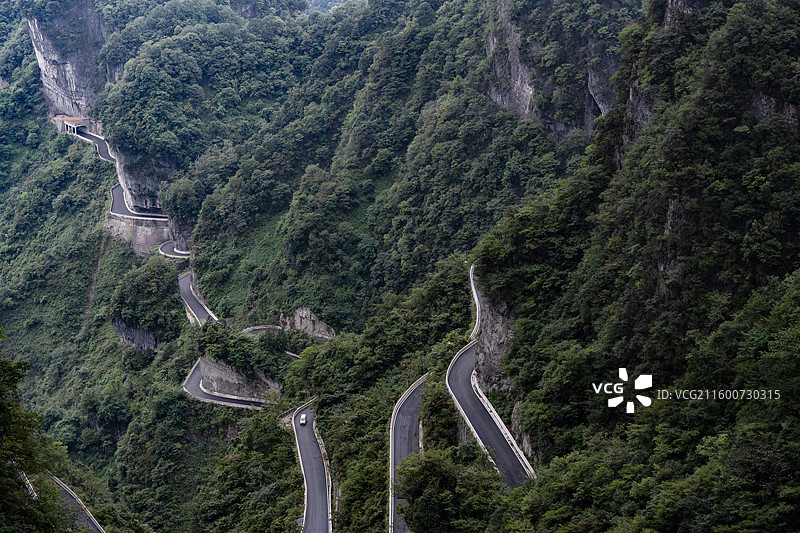 湖南张家界，天门山景区图片素材