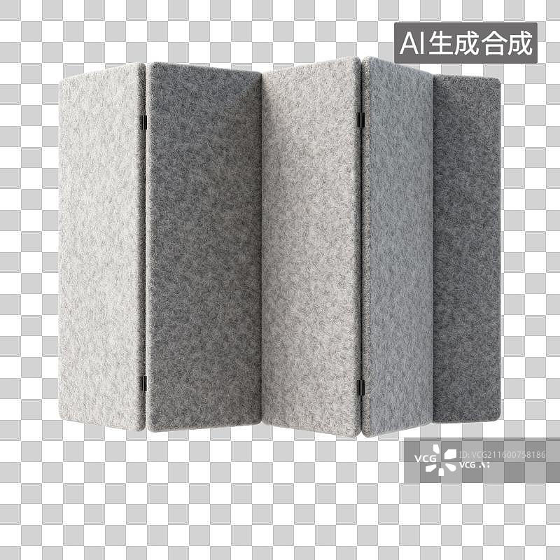 【AI数字艺术】灰色毛毡办公屏风隔断图片素材