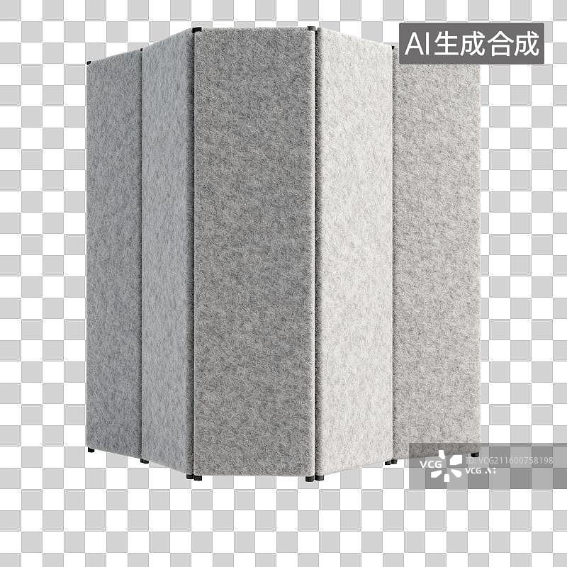 【AI数字艺术】灰色毛毡办公屏风隔断图片素材