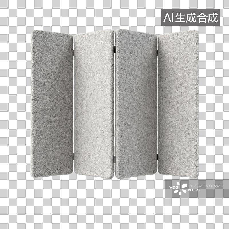 【AI数字艺术】灰色毛毡办公屏风隔断图片素材