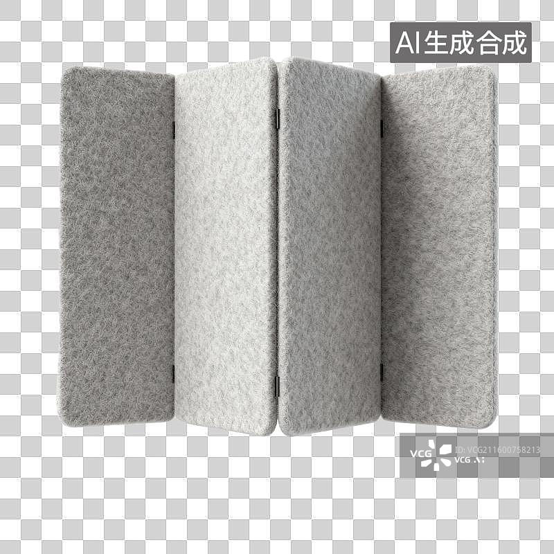 【AI数字艺术】灰色毛毡办公屏风隔断图片素材