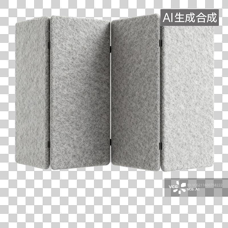 【AI数字艺术】灰色毛毡办公屏风隔断图片素材