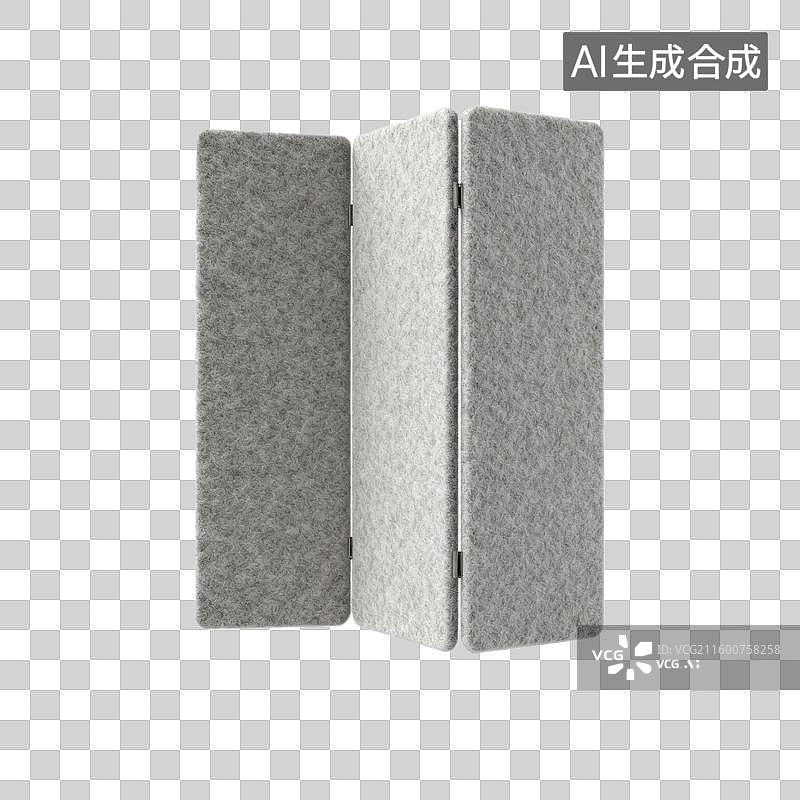 【AI数字艺术】灰色毛毡办公屏风隔断图片素材