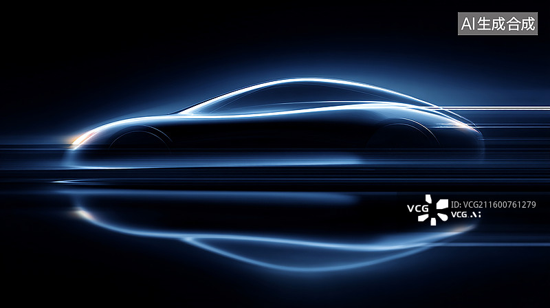 【AI数字艺术】科技感汽车广告宣传背景图片素材
