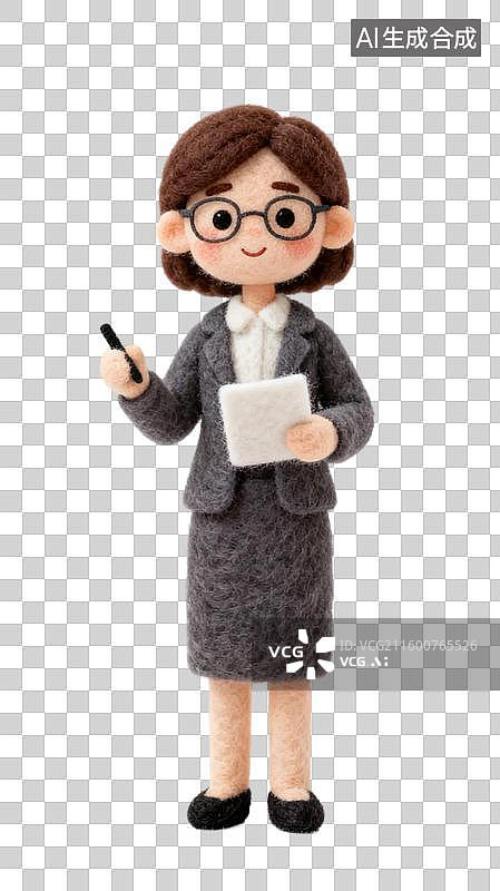 【AI数字艺术】穿着西装的女教师形象图片素材