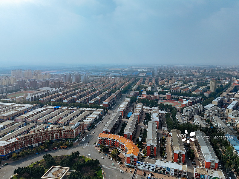 开原市 许台村 人民公园 植物园 航拍图片素材