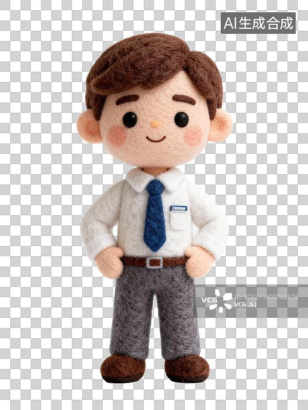 【AI数字艺术】身着正装的毛毡员工图片素材