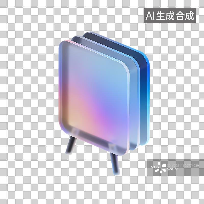 【AI数字艺术】彩色渐变展示架图片素材