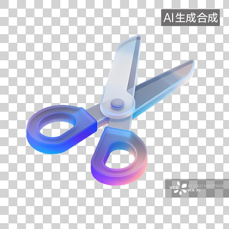 【AI数字艺术】彩色现代剪刀用于裁剪任务图片素材