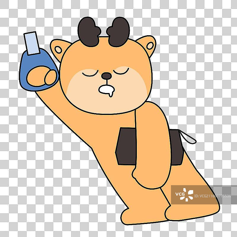 疲惫的打工鹿图片素材