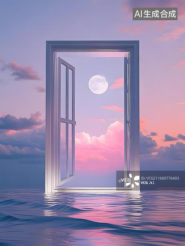 【AI数字艺术】抽象天空海面广告背景广告图片图片素材