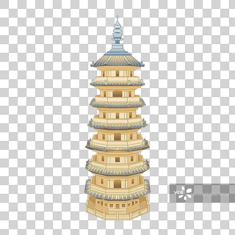 福州地标福州双塔图片素材