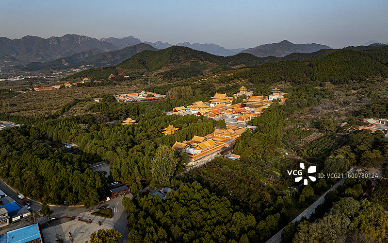 河北省唐山市遵化市清东陵定东陵航拍图片素材