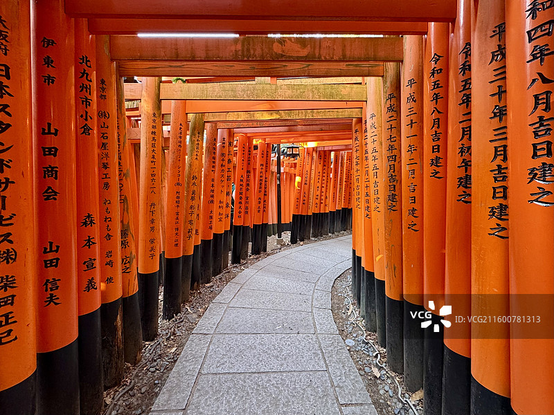 千本鸟居，伏见稻荷大社图片素材