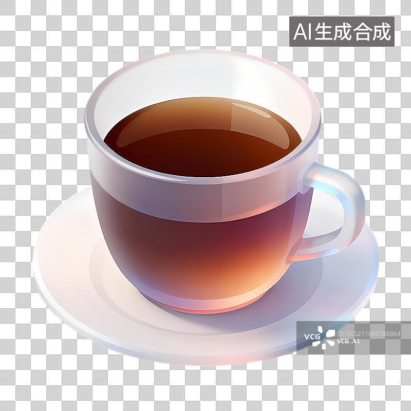 【AI数字艺术】一杯装满棕色液体的玻璃杯图片素材