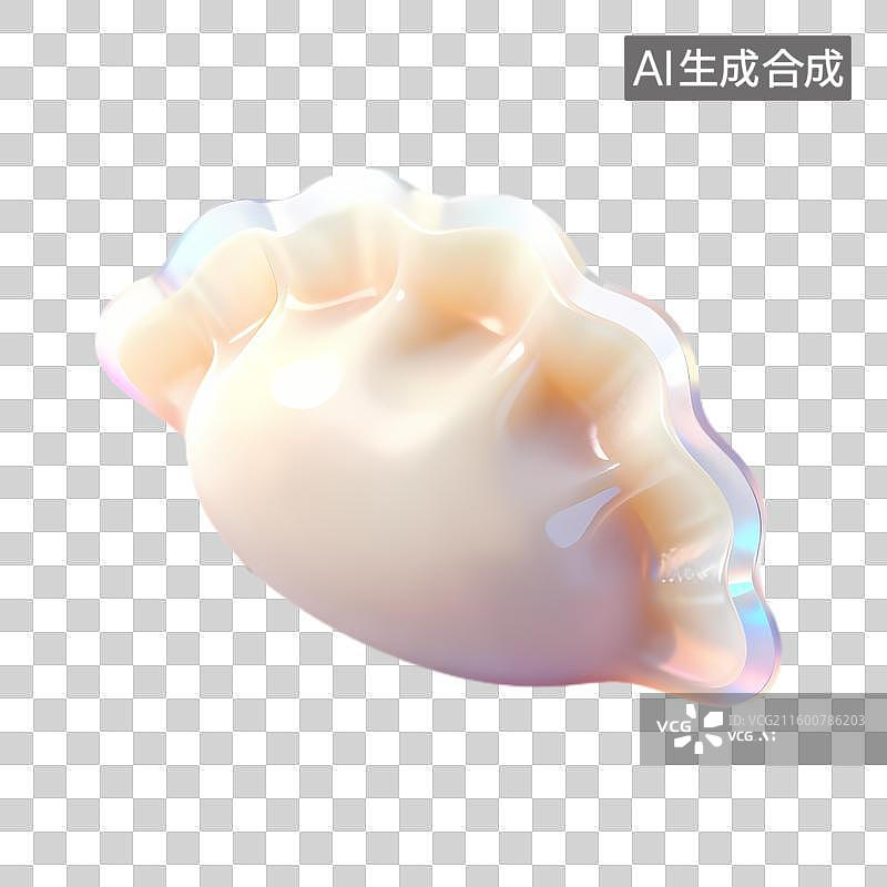 【AI数字艺术】一个色泽亮丽的美味饺子图片素材