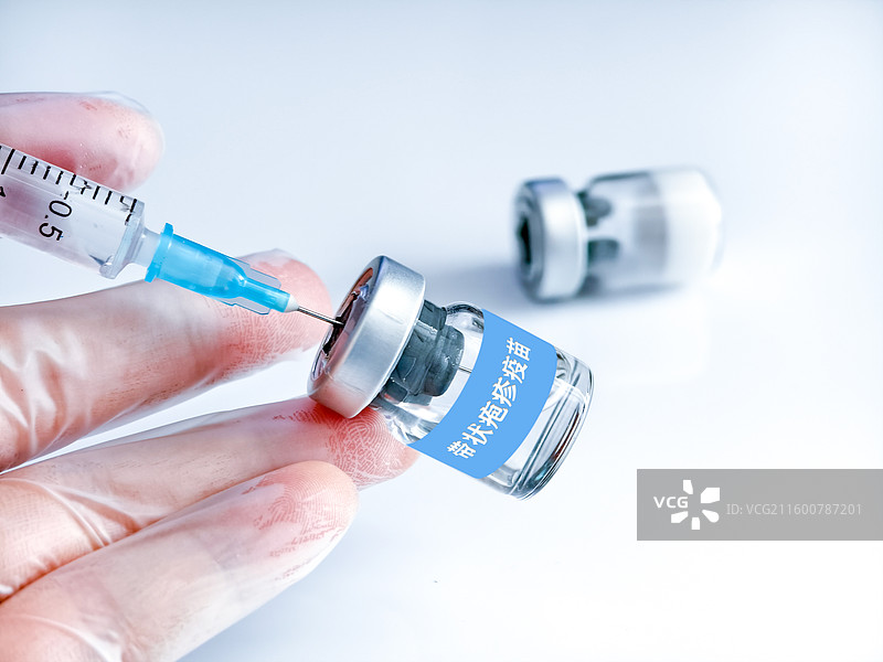 带状疱疹疫苗接种图片素材