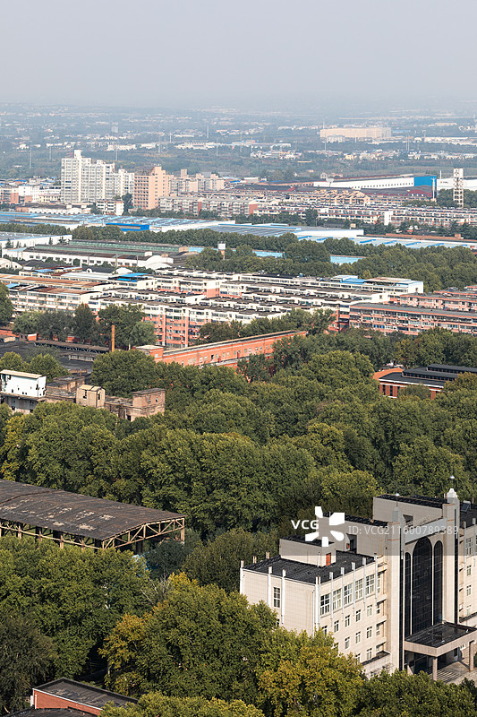 河南洛阳涧西区工业区城市俯瞰图片素材