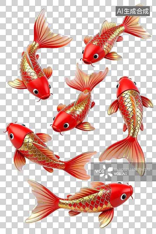 【AI数字艺术】锦鲤图片素材