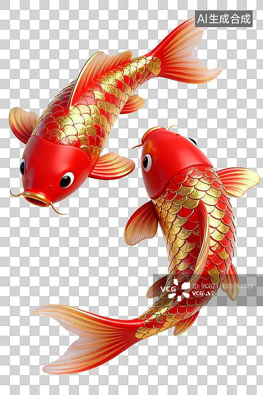 【AI数字艺术】锦鲤图片素材