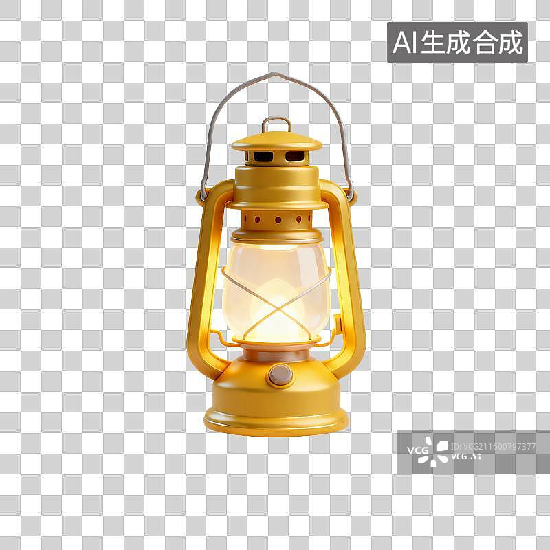 【AI数字艺术】3D渲染，露营灯，照明工具，灯，旅游，旅行，露营，探险，冒险，夏令营，免抠元素图片素材