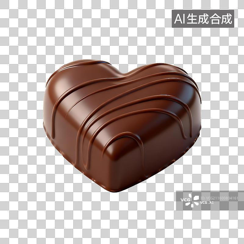 【AI数字艺术】心形巧克力糖果图片素材