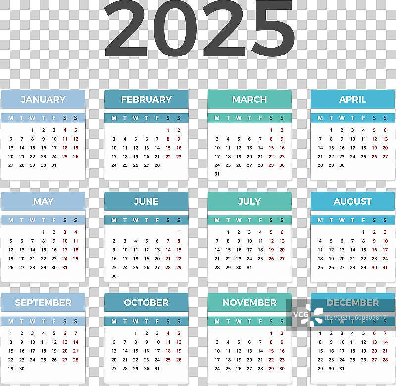 2025年日历图片素材