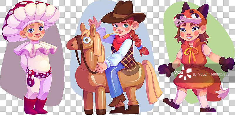 嘉年华儿童服装  the cowboy child boy character图片素材