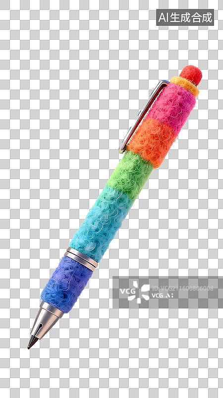 【AI数字艺术】钢笔铅笔圆珠笔毛毡效果质感办公元素图片素材