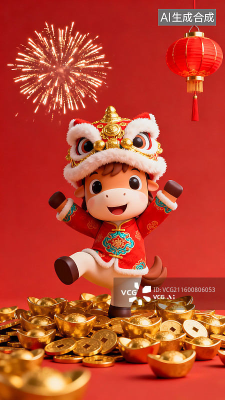 【AI数字艺术】国风2026年马年春节元旦海报背景图片素材