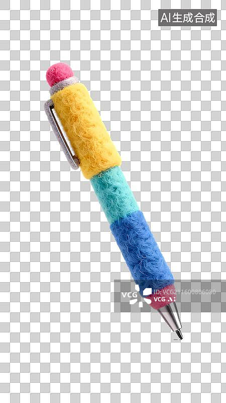 【AI数字艺术】钢笔铅笔圆珠笔毛毡效果质感办公元素图片素材