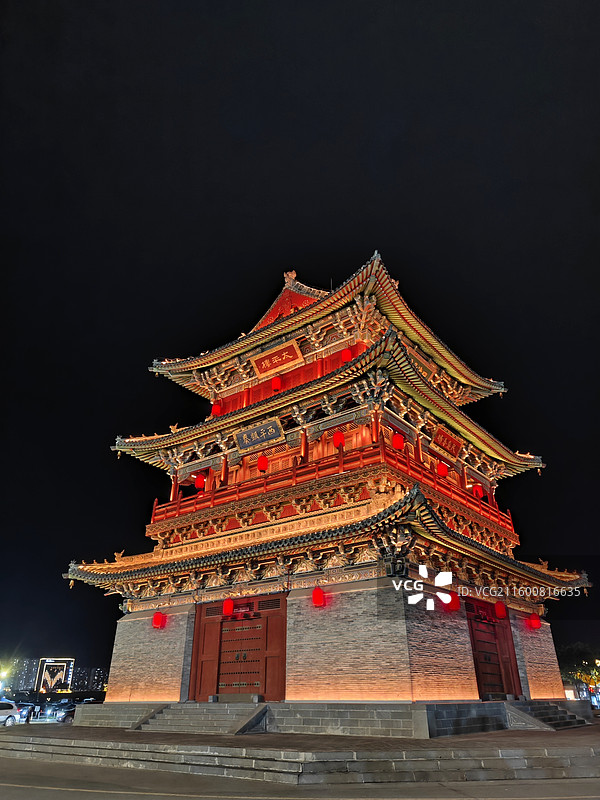 大同太平楼夜景图片素材
