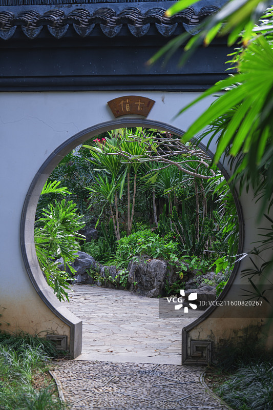 南宁市花卉公园幽兰苑江南园林风景图片素材