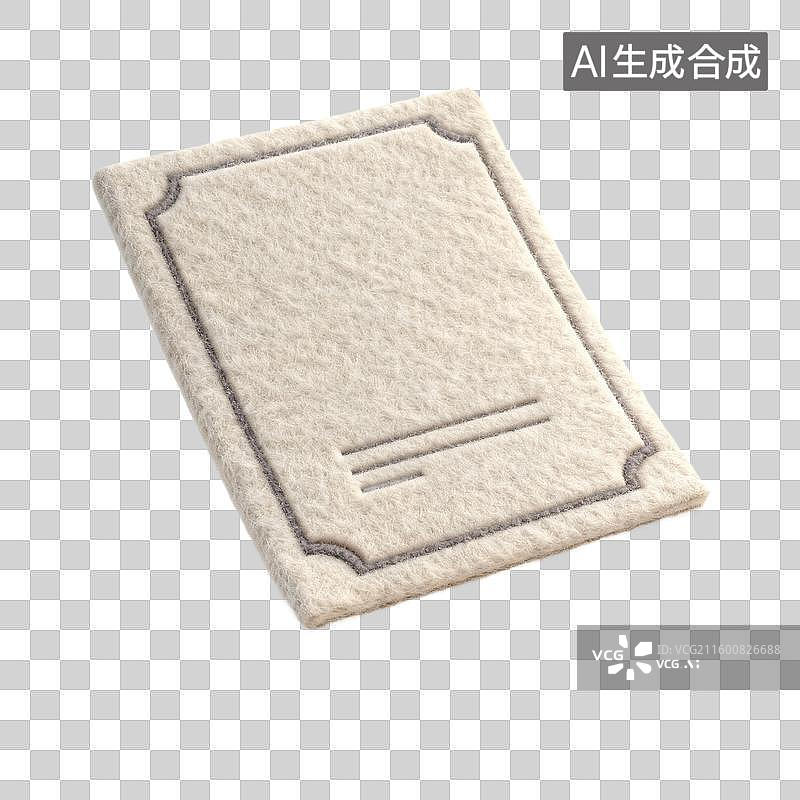 【AI数字艺术】毛毡制作的证书图片素材