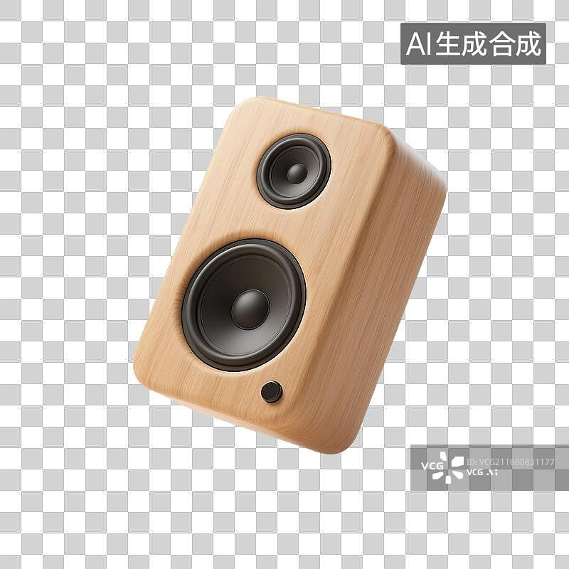 【AI数字艺术】3D渲染，卡通音箱，蓝牙音响，音乐，图形图标，娱乐设备，免抠元素图片素材