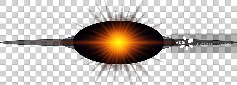 橙色水平镜头光晕光效图片素材