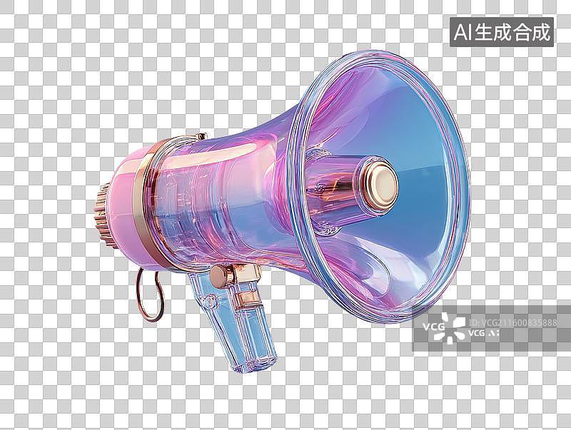 【AI数字艺术】一把塑料材质的扩音器免扣元素图片素材
