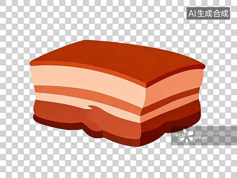 【AI数字艺术】纯色渲染的扁平插画济南把子肉图片素材
