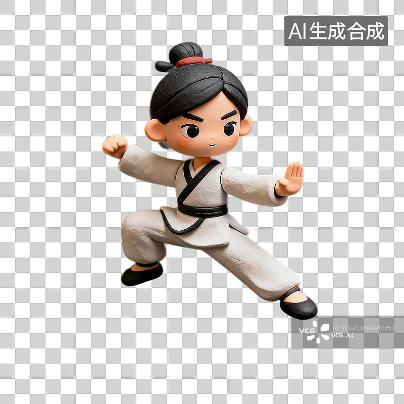 【AI数字艺术】performing martial arts的卡通人物图片素材