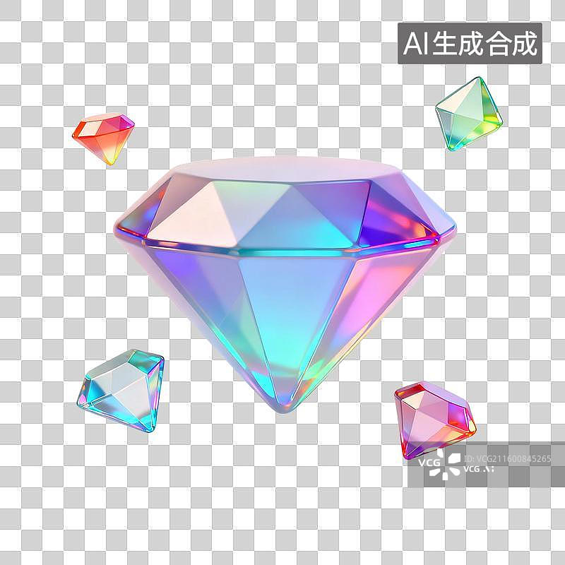 【AI数字艺术】多彩宝石与璀璨钻石图片素材
