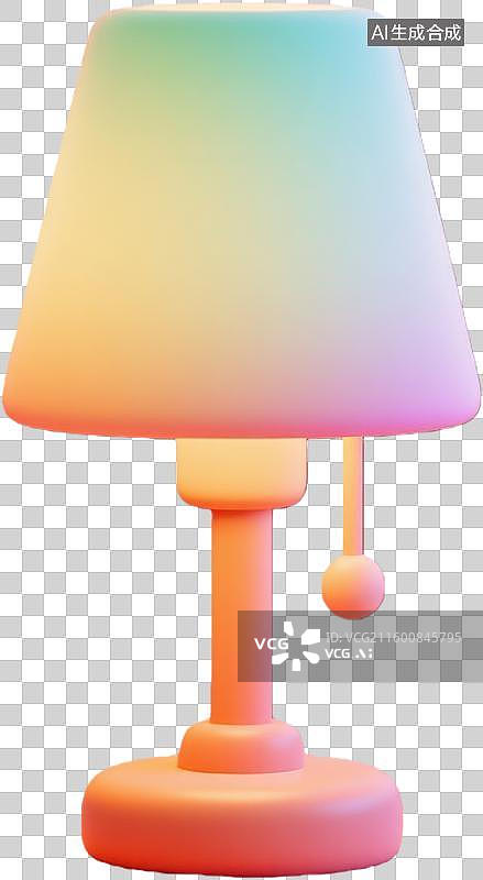 【AI数字艺术】渐变色台灯创意设计图片素材