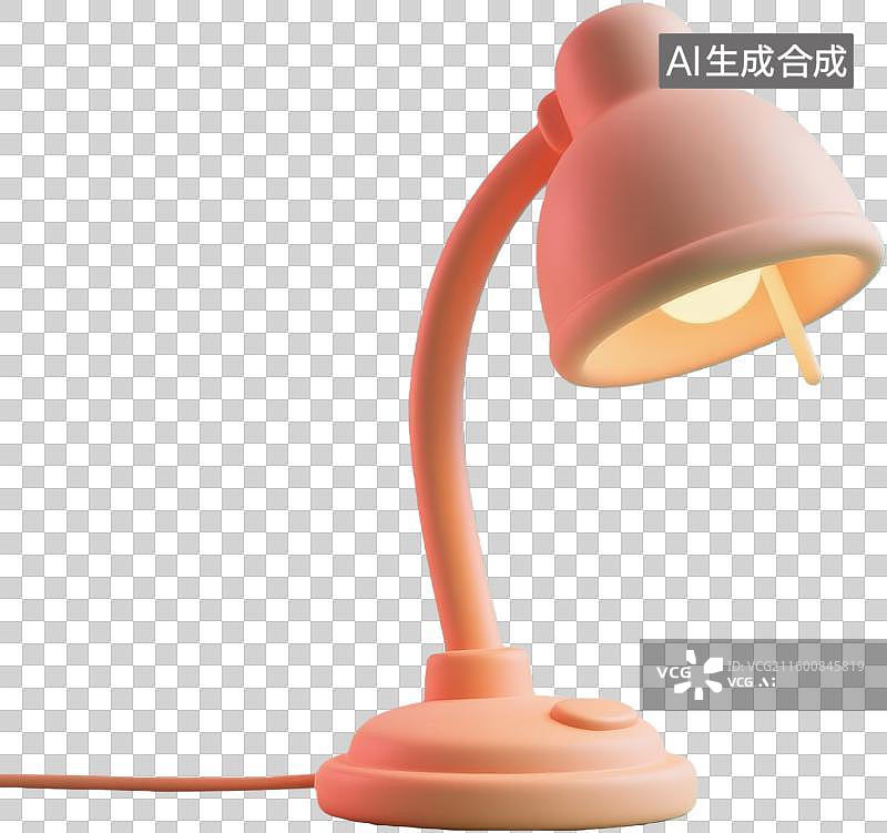 【AI数字艺术】粉色台灯桌面照明灯图片素材