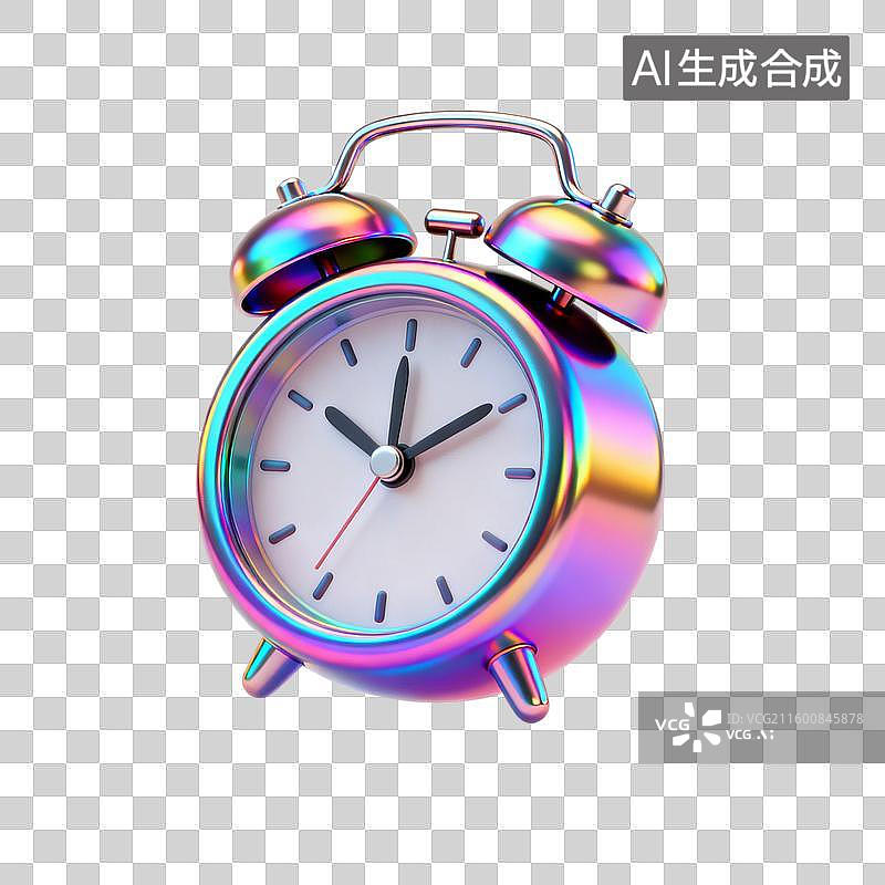 【AI数字艺术】色彩绚丽的复古闹钟图片素材