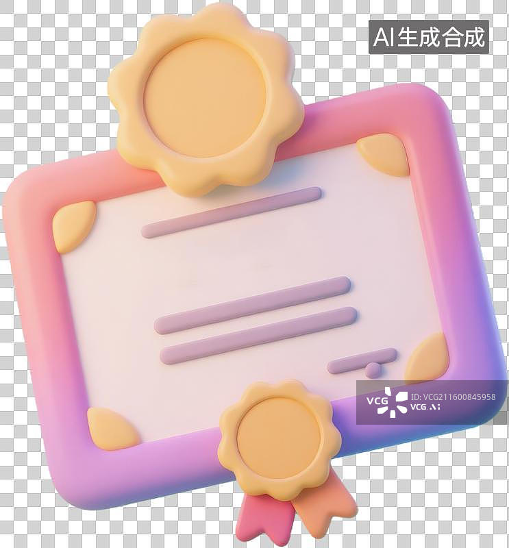 【AI数字艺术】彩色证书奖状设计图片素材