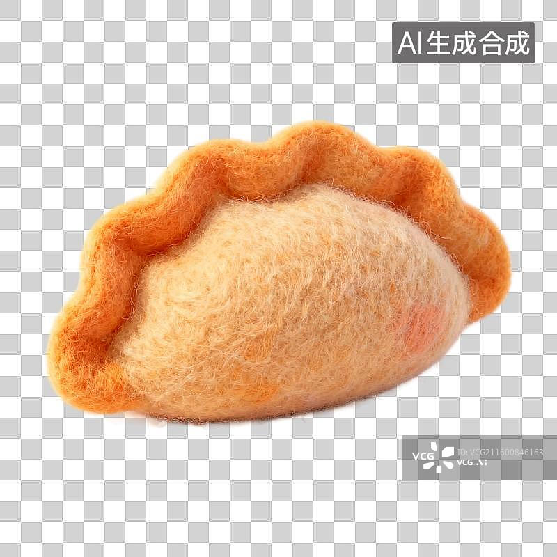 【AI数字艺术】手工羊毛毡饺子工艺品图片素材