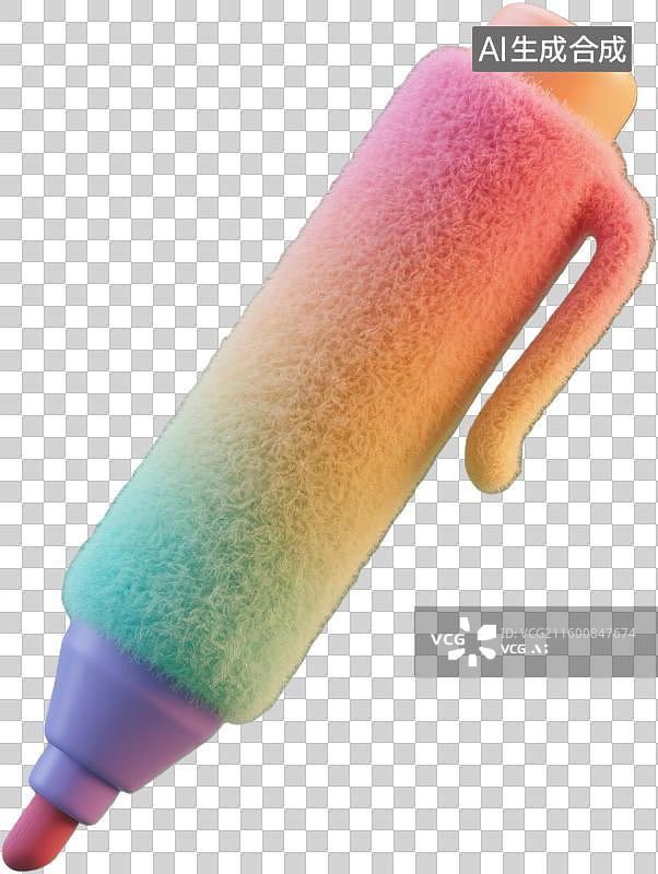 【AI数字艺术】彩色毛绒笔创意设计图片素材