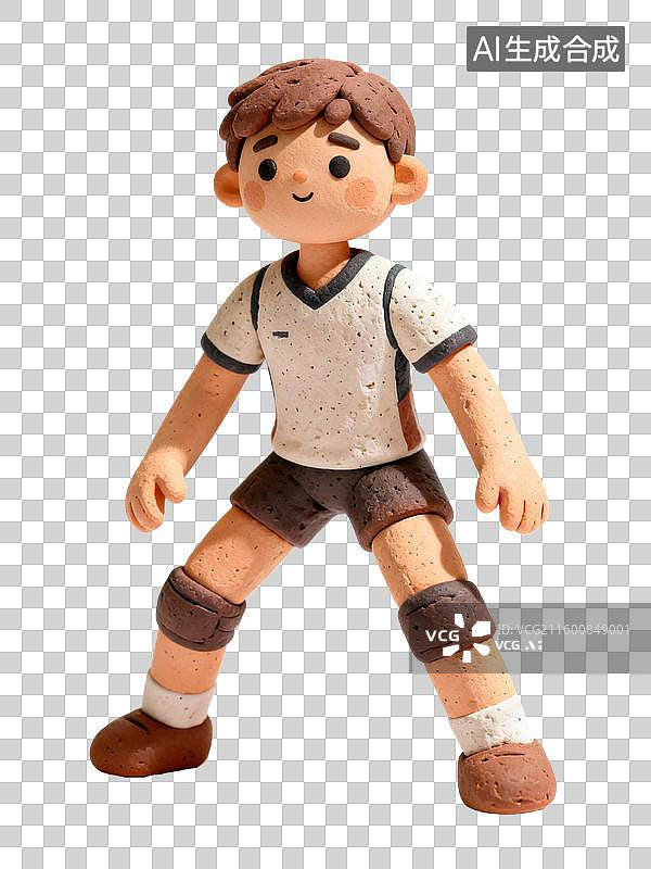 【AI数字艺术】排球接球黏土风格运动员素材图片素材