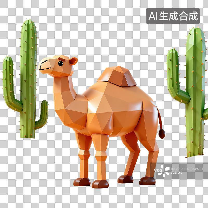 【AI数字艺术】沙漠骆驼膨胀气球风格旅行地点图片素材