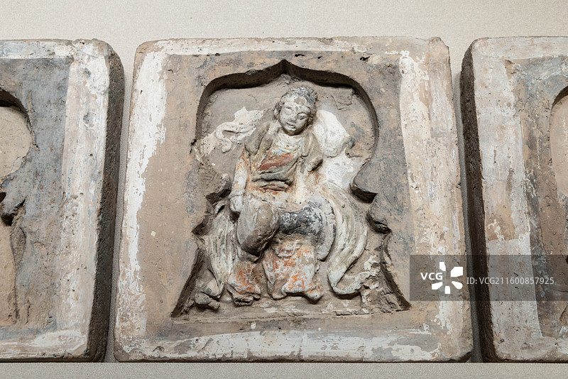 山西太原山西博物院戏曲故乡展厅方响色 舞伎 腰鼓色 笙色 元 山西省侯马市出土图片素材