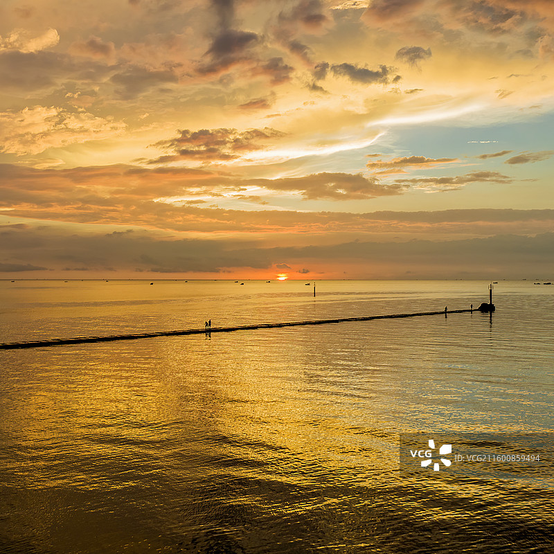 《北部湾日落景观》图片素材